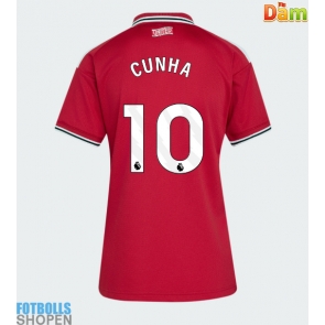 Billiga Manchester United Matheus Cunha #10 Hemmatröja Dam 2026-27 Kortärmad